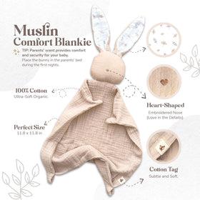 Mikito Bunny Lovey packaging presents a ready-to-gift presentation for newborns.