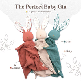 Mikito Bunny Lovey soft fibers emphasize durable color retention after washes.