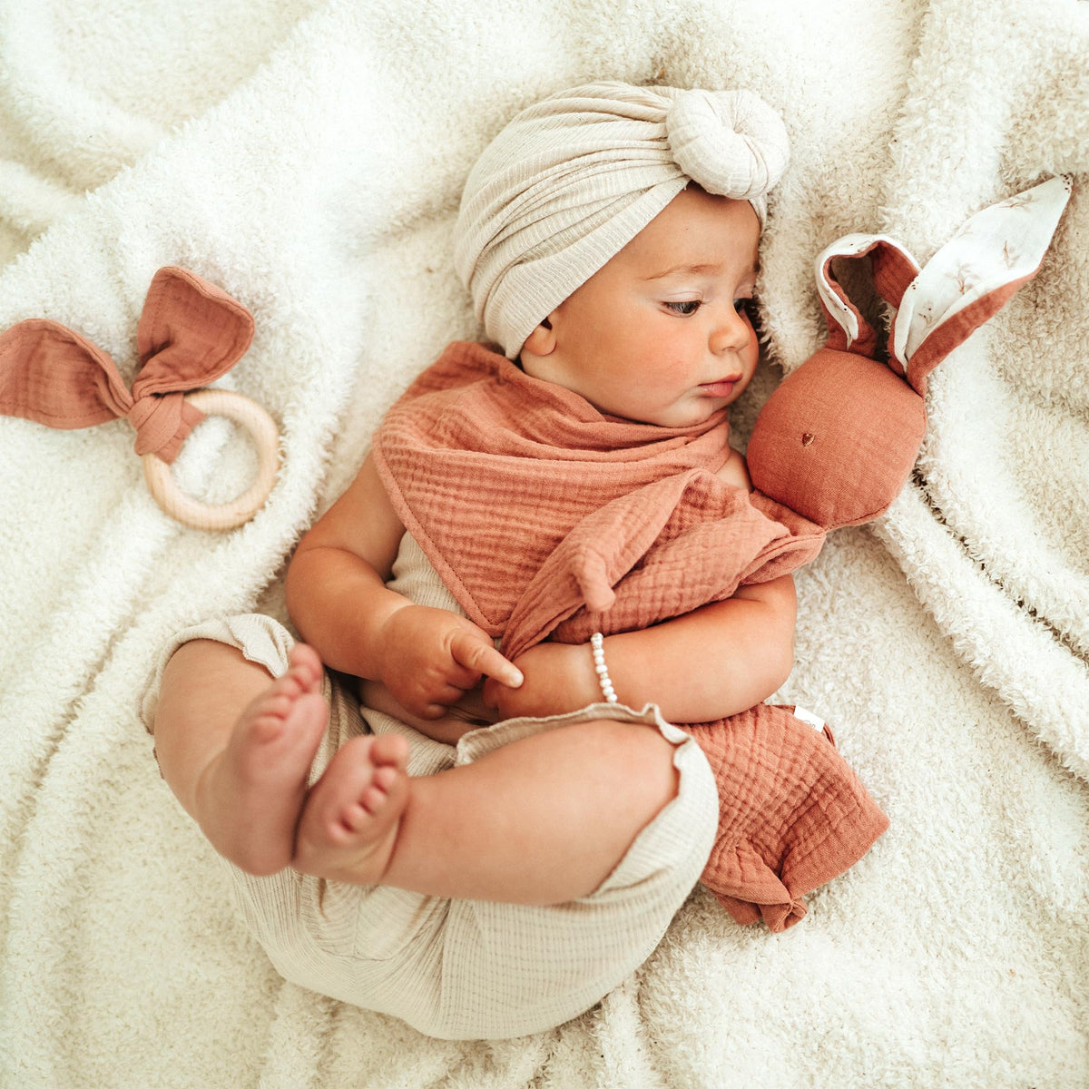 Mikito Lovey provides comforting companionship for everyday baby moments.