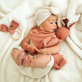 Mikito Lovey provides comforting companionship for everyday baby moments.