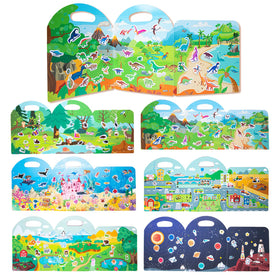 MIKNEKE Jelly Sticker Book ocean page with sea creatures for storytelling