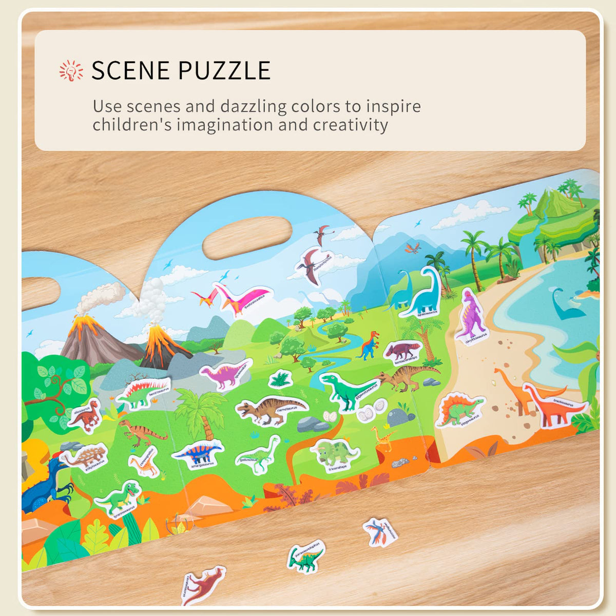 MIKNEKE Jelly Sticker Book portable case ideal for travel and on-the-go play