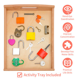 MIKNEKE wooden keys close-up showcases tactile learning