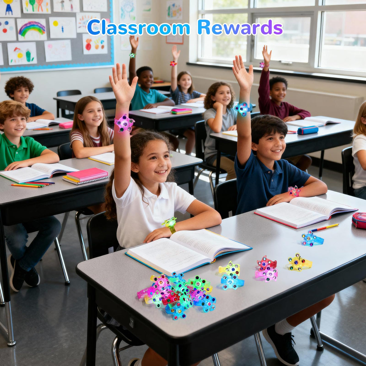 Mikulala fidget-spinner bracelets double as incentives and prizes.