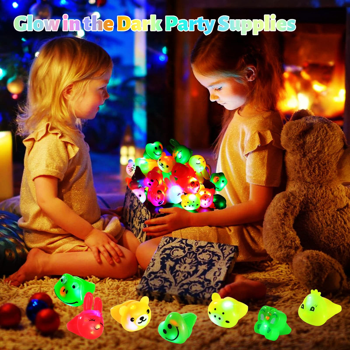 Mikulala light-up rings bear red waterproof comfort for outdoor events