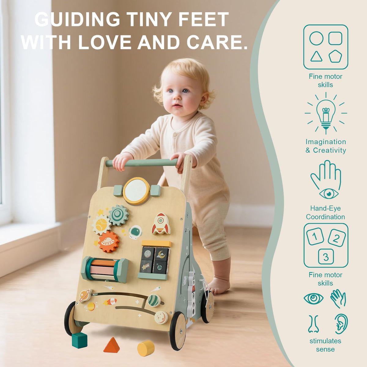 MILEFUN shape sorters and number puzzles promote problem solving.