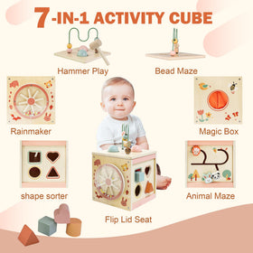 MILEFUN wooden cube color-and-shape sorting with hammer boosts fine motor control
