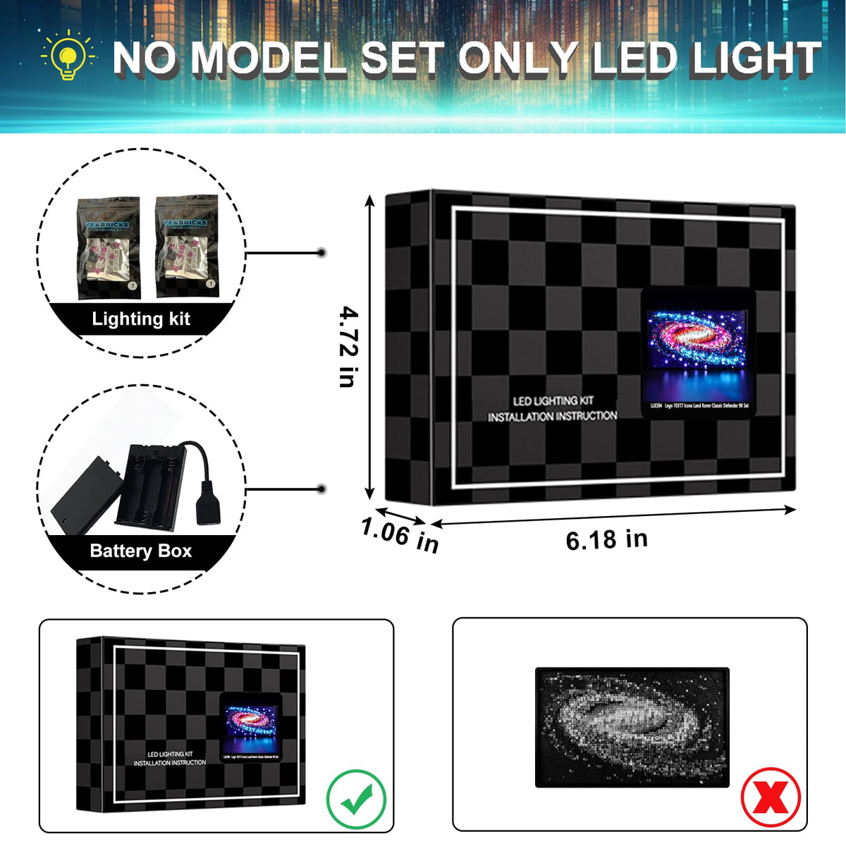 Mililier LED kit powered by USB power option for flexibility