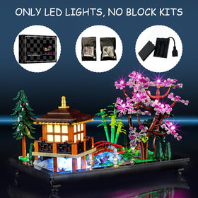 Mililier LED Light Kit for 10315 Icons Tranquil Garden after-installation brightness enhances display