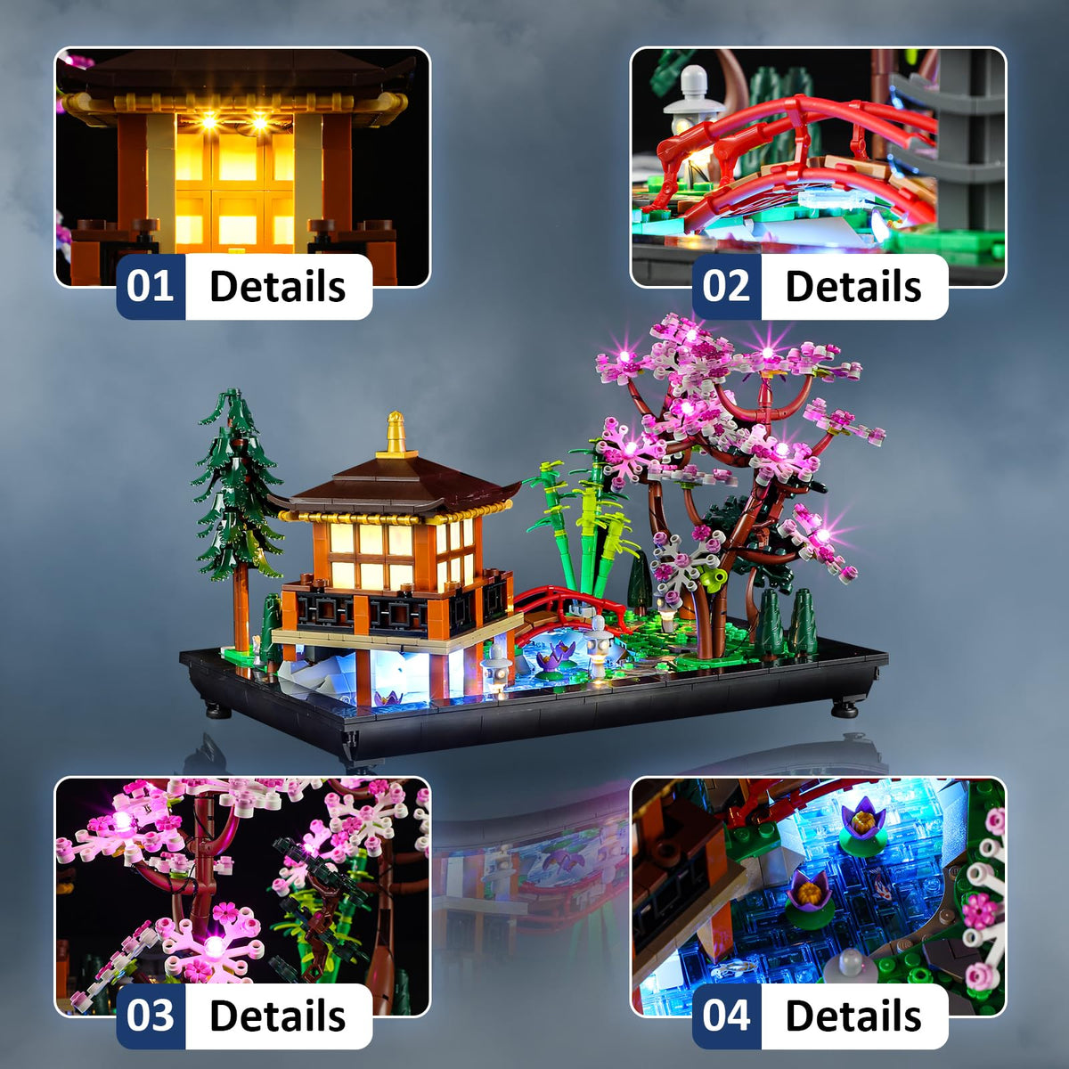 Mililier LED Light Kit for 10315 Icons Tranquil Garden USB power option for flexible operation