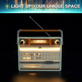 Mililier LED light kit for Lego 10334 Retro Radio side wiring hidden creates clean, uncluttered display.