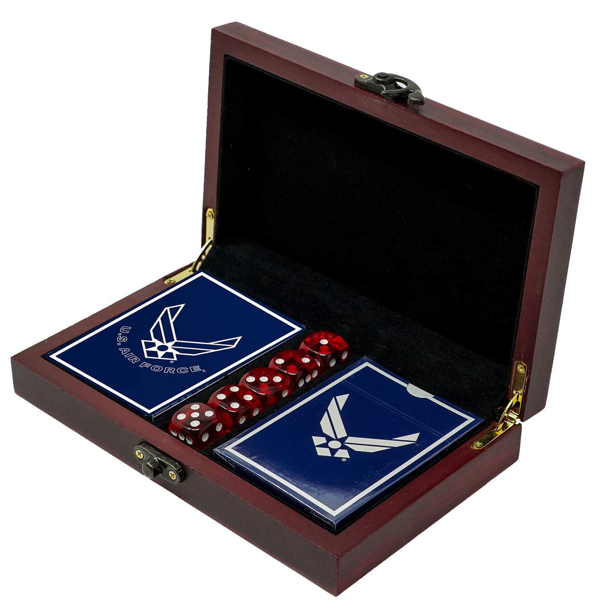 Military Gift Shop USAF card backs logo emphasizes rank insignia for authentic play