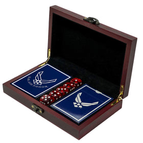 Military Gift Shop USAF card backs logo emphasizes rank insignia for authentic play