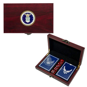 Military Gift Shop USAF 3D emblem on the box adds collectible appeal