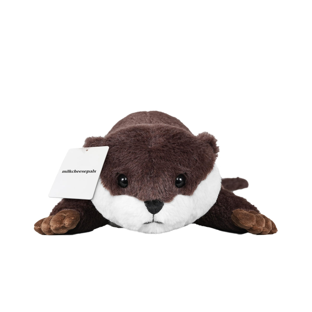 milkcheesepals weighted otter plush 20-inch size fits neatly on shelves for decor