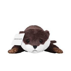 milkcheesepals weighted otter plush 20-inch size fits neatly on shelves for decor