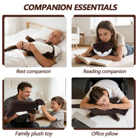 milkcheesepals weighted otter plush decorative 20-inch presence on shelves adds warmth