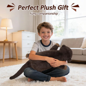 milkcheesepals weighted otter plush soft fur texture invites comforting hugs