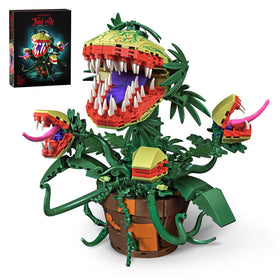Millionspring Audrey II building set front view for desk decor and Halloween display.