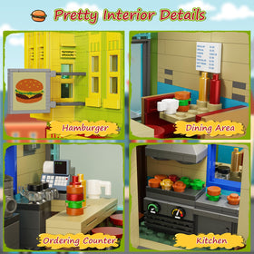 Millionspring burger store kitchen-dining area with inviting setup.