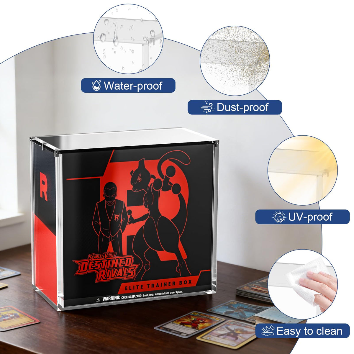 Millsten ETB display case offers crystal-clear visibility to highlight artwork.
