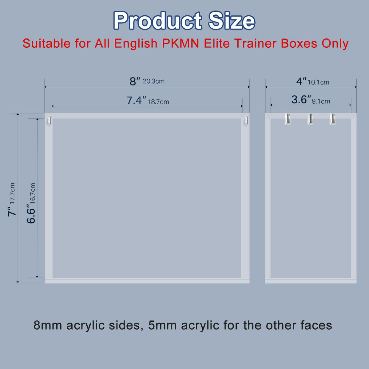Millsten ultra-thick ETB case in 8mm plus 5mm acrylic provides durable protection and clarity.