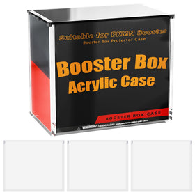Millsten PKMN booster box case side view showing crystal-clear protective acrylic
