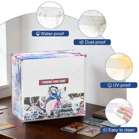 Millsten PKMN booster box display with crystal-clear visibility for details