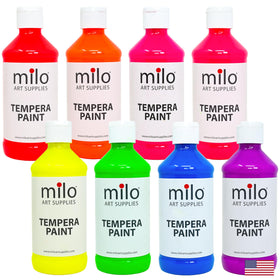 Milo fluorescent pink bottle for glow-in-the-dark art under UV light