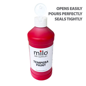 Milo classroom art setup featuring the eight-color palette for arts and crafts
