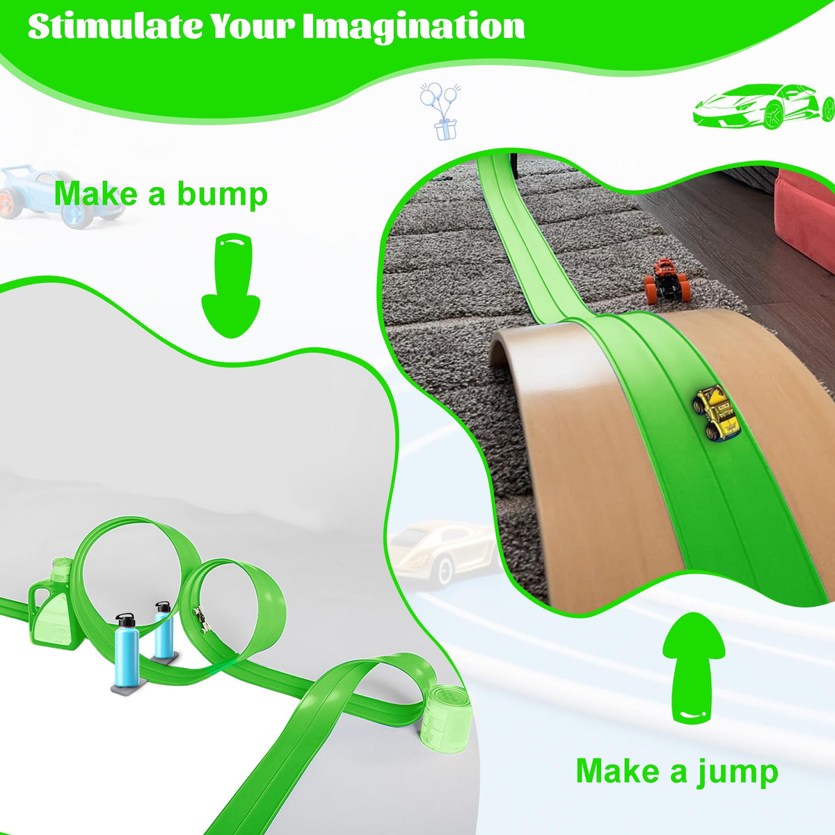Mimeng Uomo track attached by suction cups on a window for quick setup