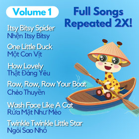Mimi Learns Vietnamese twice-playback of songs to aid memory