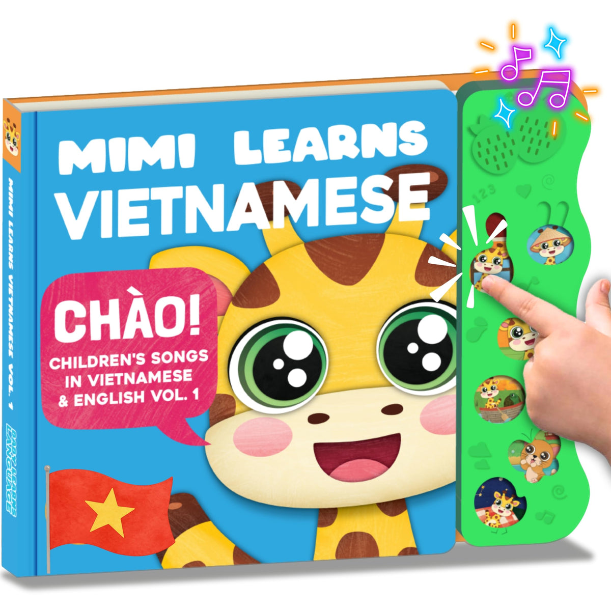 Mimi Learns Vietnamese volume 1 cover showing bilingual learning for babies