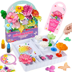 Mimiblooms paper flowers kit petals and stems for creative STEM crafts.