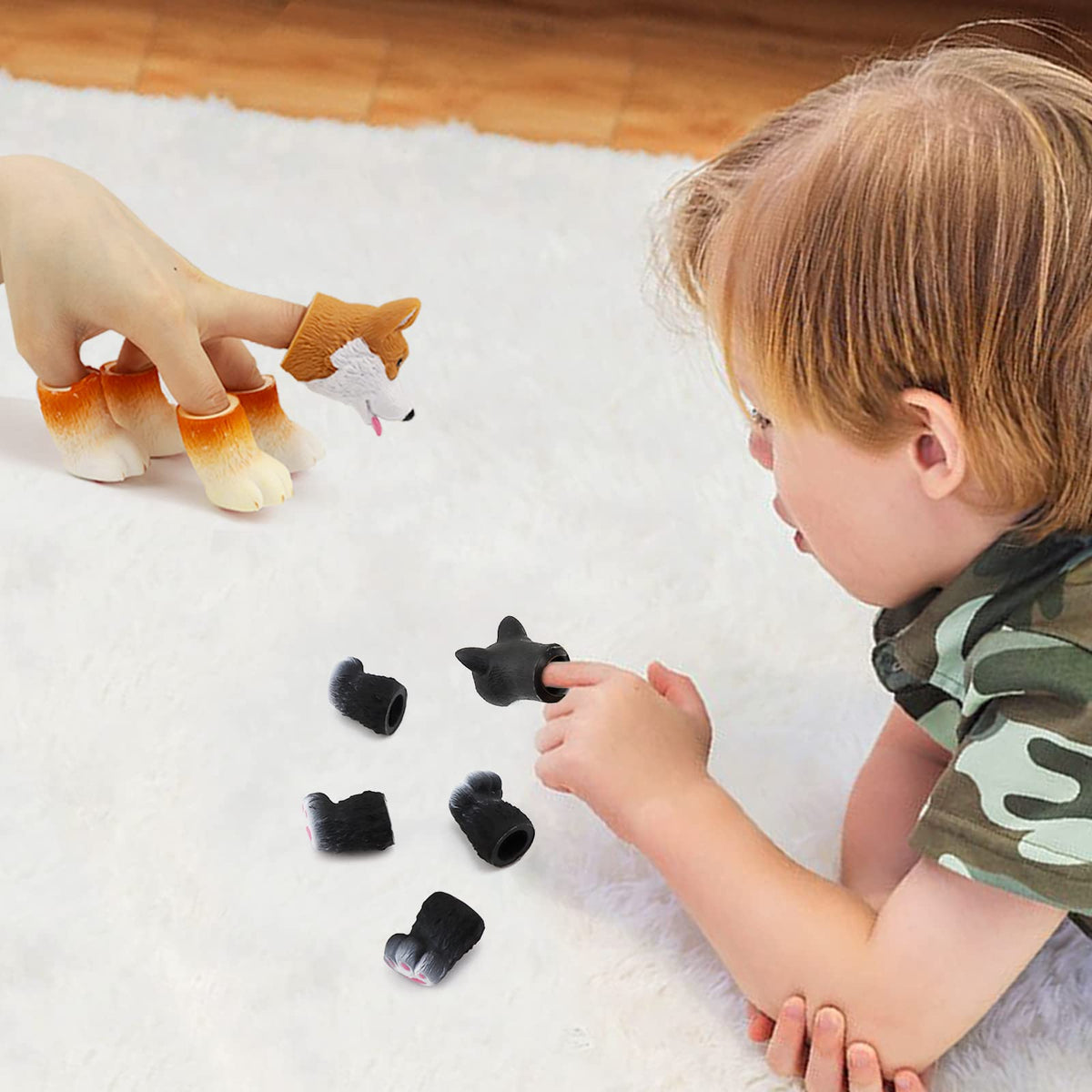 MIMIDOU five-puppet set for family storytelling and shared imagination.