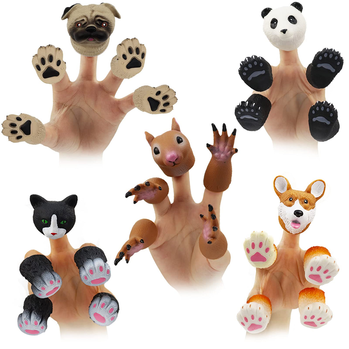 MIMIDOU panda finger puppet for playful storytelling and imaginative play.