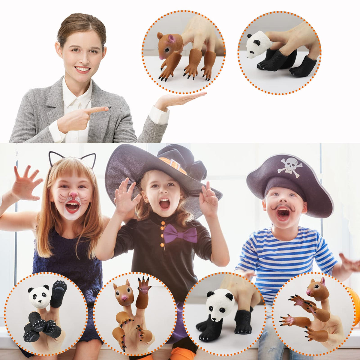 MIMIDOU Shiba Inu finger puppet enhances imaginative interaction.