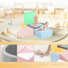 MIND&ACTION non-toxic odorless fabric—safe surface for little climbers.