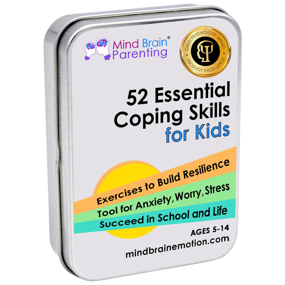 Mind Brain Emotion coping cards laid out for kid-friendly learning