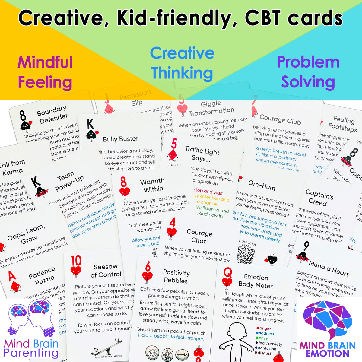 Mind Brain Emotion cards used in therapy settings for supportive classroom routines