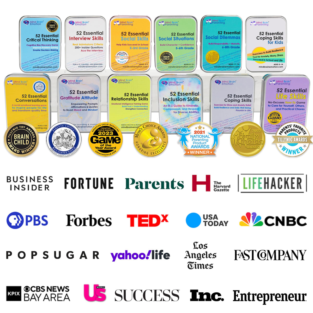 Mind Brain Emotion coping cards portable pocket size for discreet daily use.