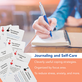 Mind Brain Emotion coping cards tin case highlighting pocket-friendly format for on-the-go practice.