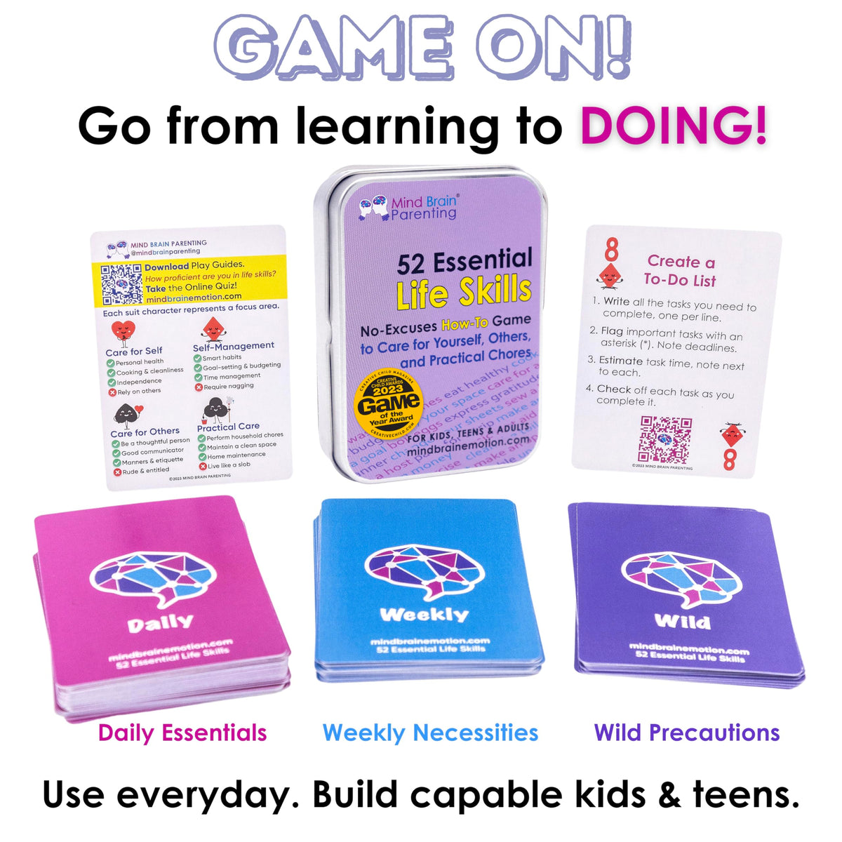 Mind Brain Emotion family-chore-chart highlights routine tracking for kids.