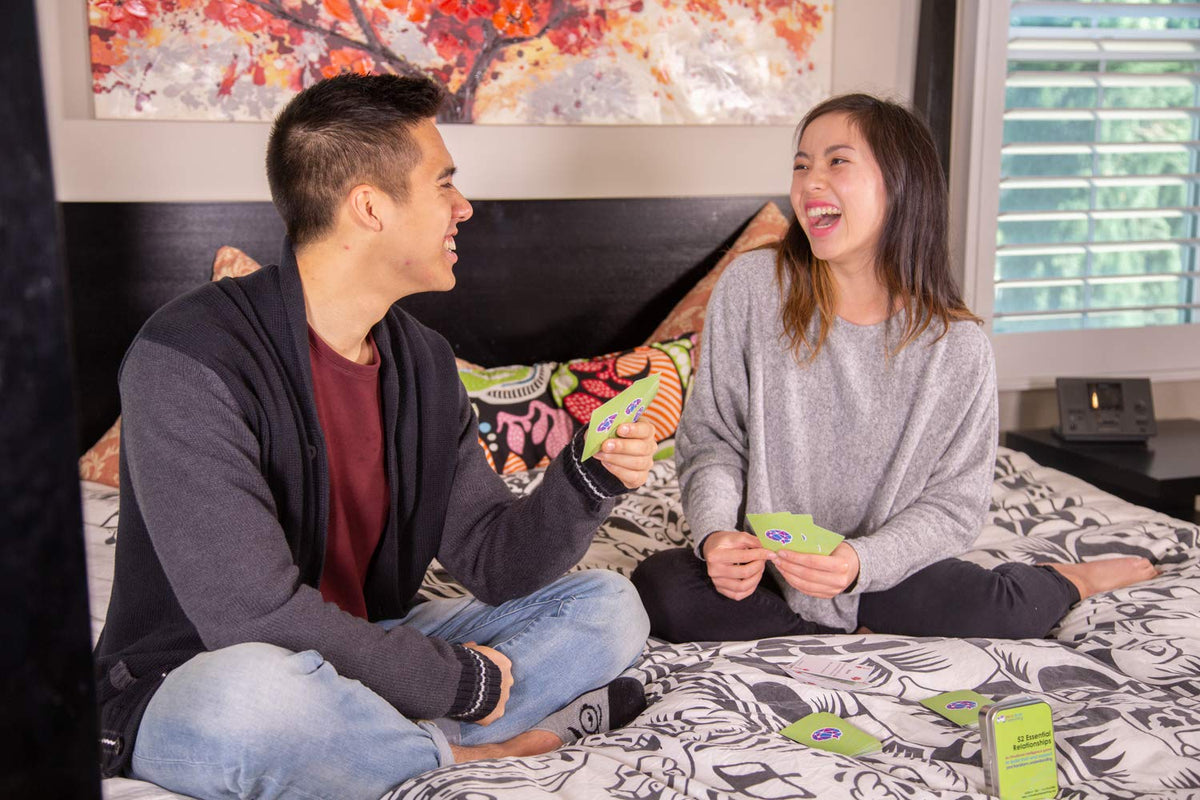 Mind Brain Emotion family bonding prompts on table for quality time.