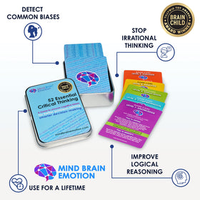 Mind Brain Emotion flashcards on table ready for collaborative learning and discussion.