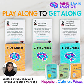 Mind Brain Emotion magnetic tin display enables quick class questions.