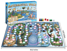 Mind Inventions Mathemagical World Dinosaur Island board encourages quick addition and subtraction