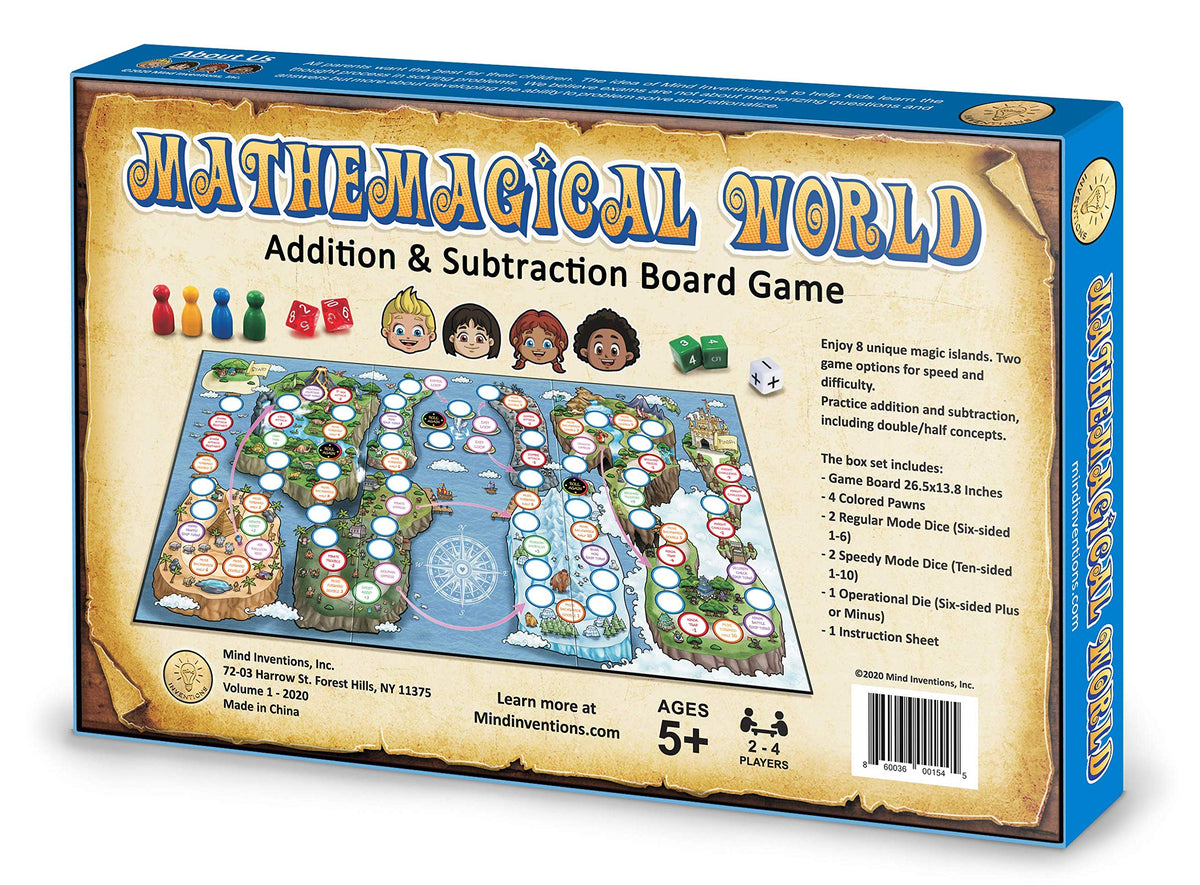 Mind Inventions Mathemagical World Ice Island board offers pattern-based addition drills
