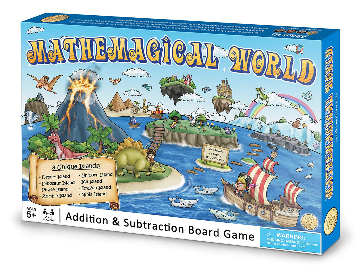 Mind Inventions Mathemagical World Unicorn Island board sparks imaginative math practice