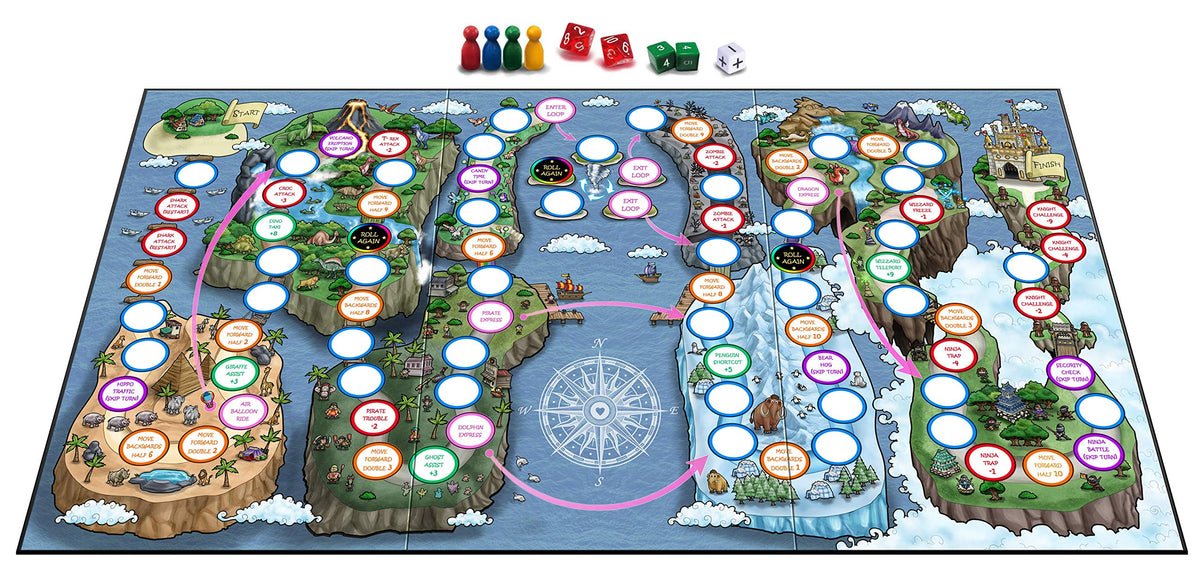 Mind Inventions Mathemagical World Zombie Island board adds Double and Half challenges